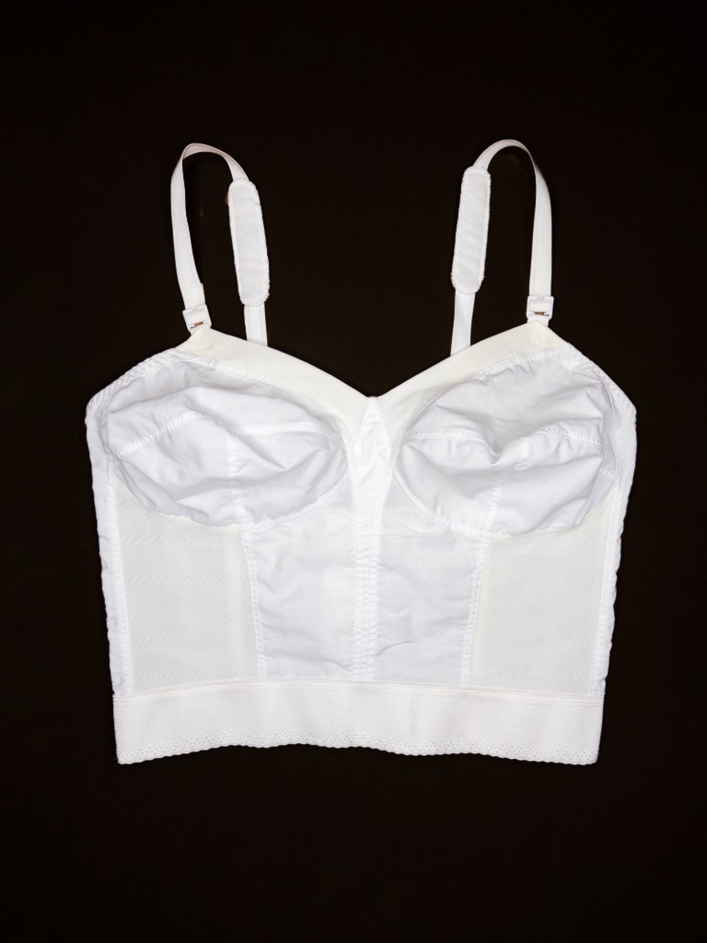 White and Ivory Vintage 1950’s Bustier style Bullet Bra